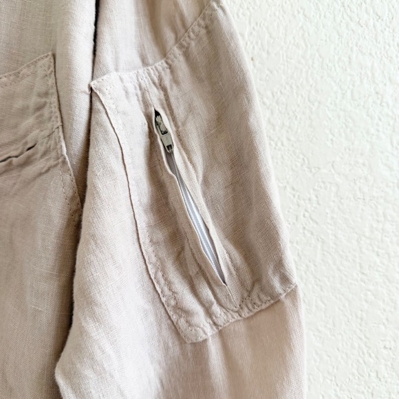 Matteo Los Angeles Linen Flight Suit Jumpsuit XS Dusty Rose Utility Boiler Suit - Picture 9 of 16